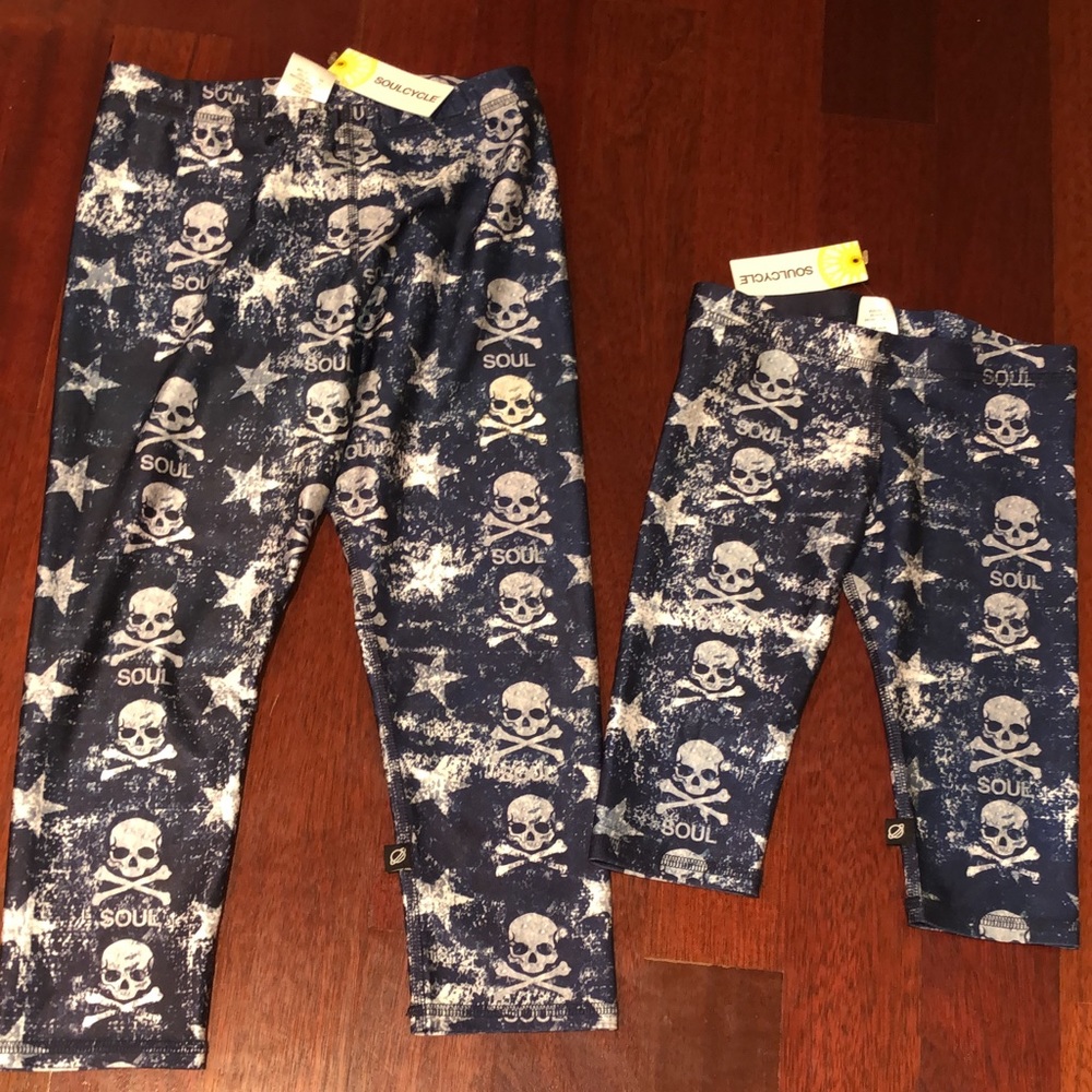 Terez x SOUL CYCLE cropped leggings kids girls nwt